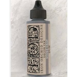 Iron Orchid Designs STONE GRAY Decor Ink Stamps IOD Mixed Media Crafts NEW 2 OZ